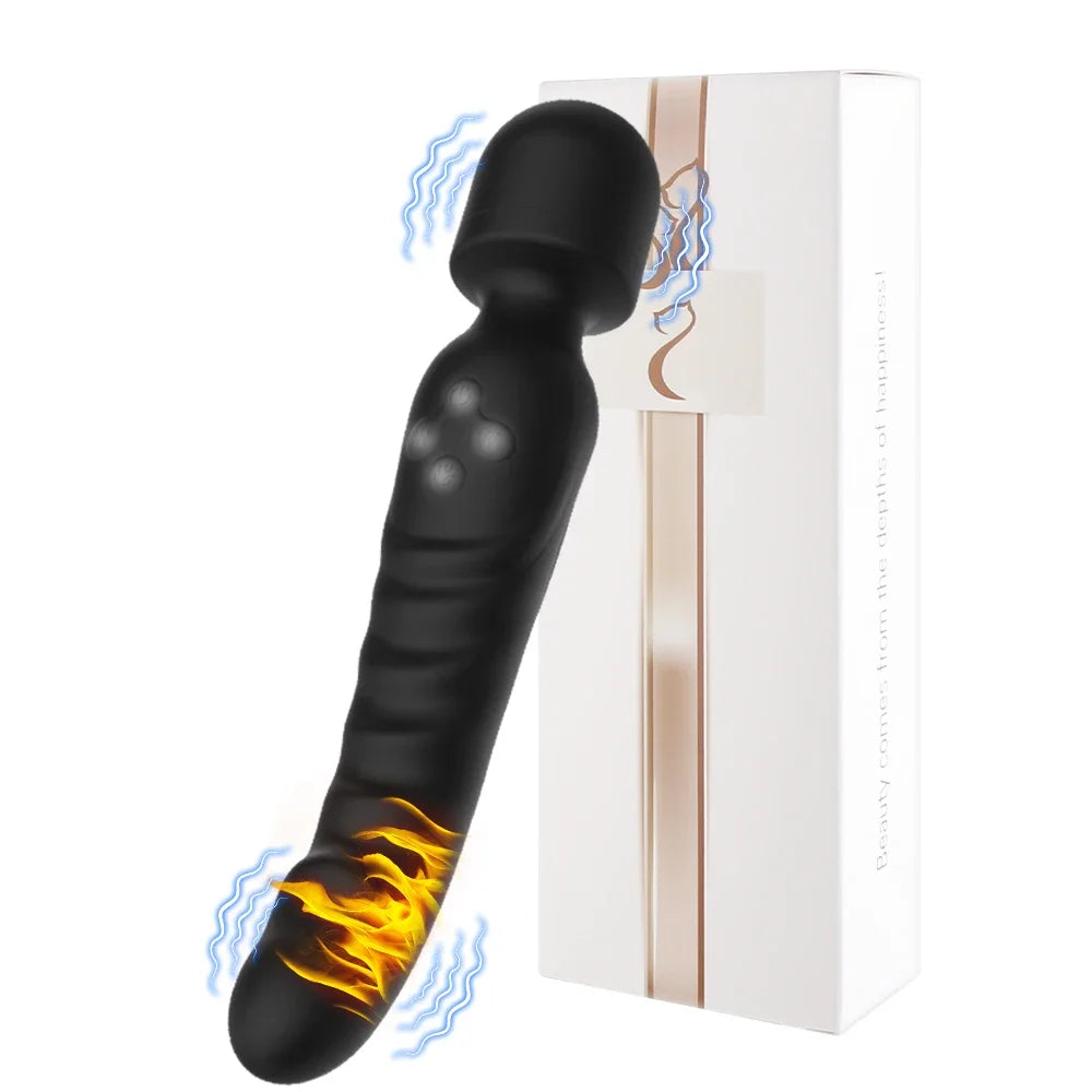Seducción Total 3 en 1 – Varita Mágica con Dildo y Estimulador de Clítoris y Punto G