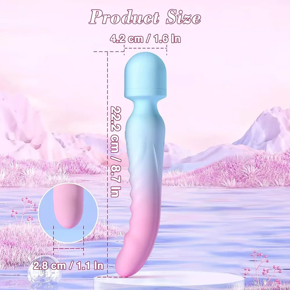 Seducción Total 3 en 1 – Varita Mágica con Dildo y Estimulador de Clítoris y Punto G