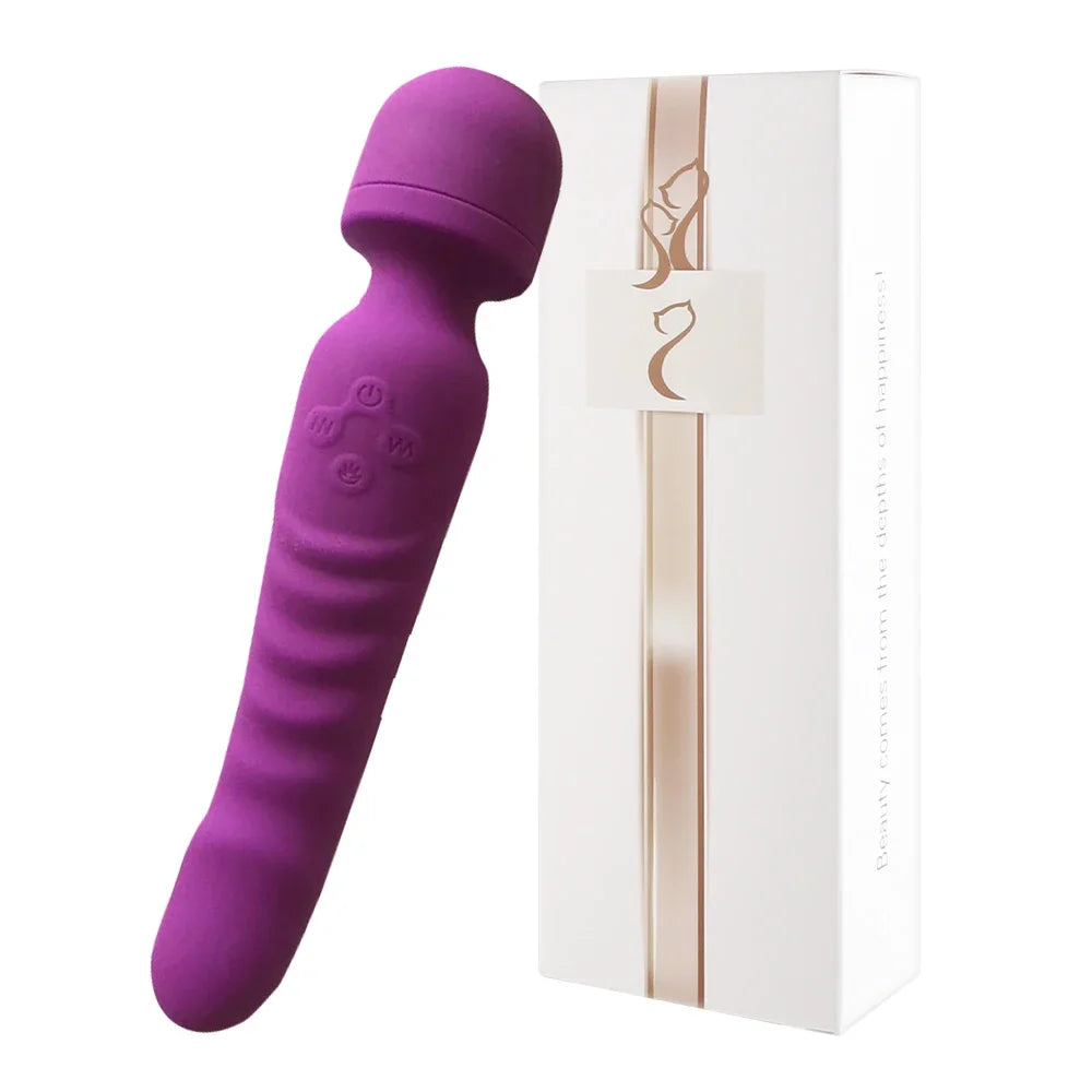 Seducción Total 3 en 1 – Varita Mágica con Dildo y Estimulador de Clítoris y Punto G