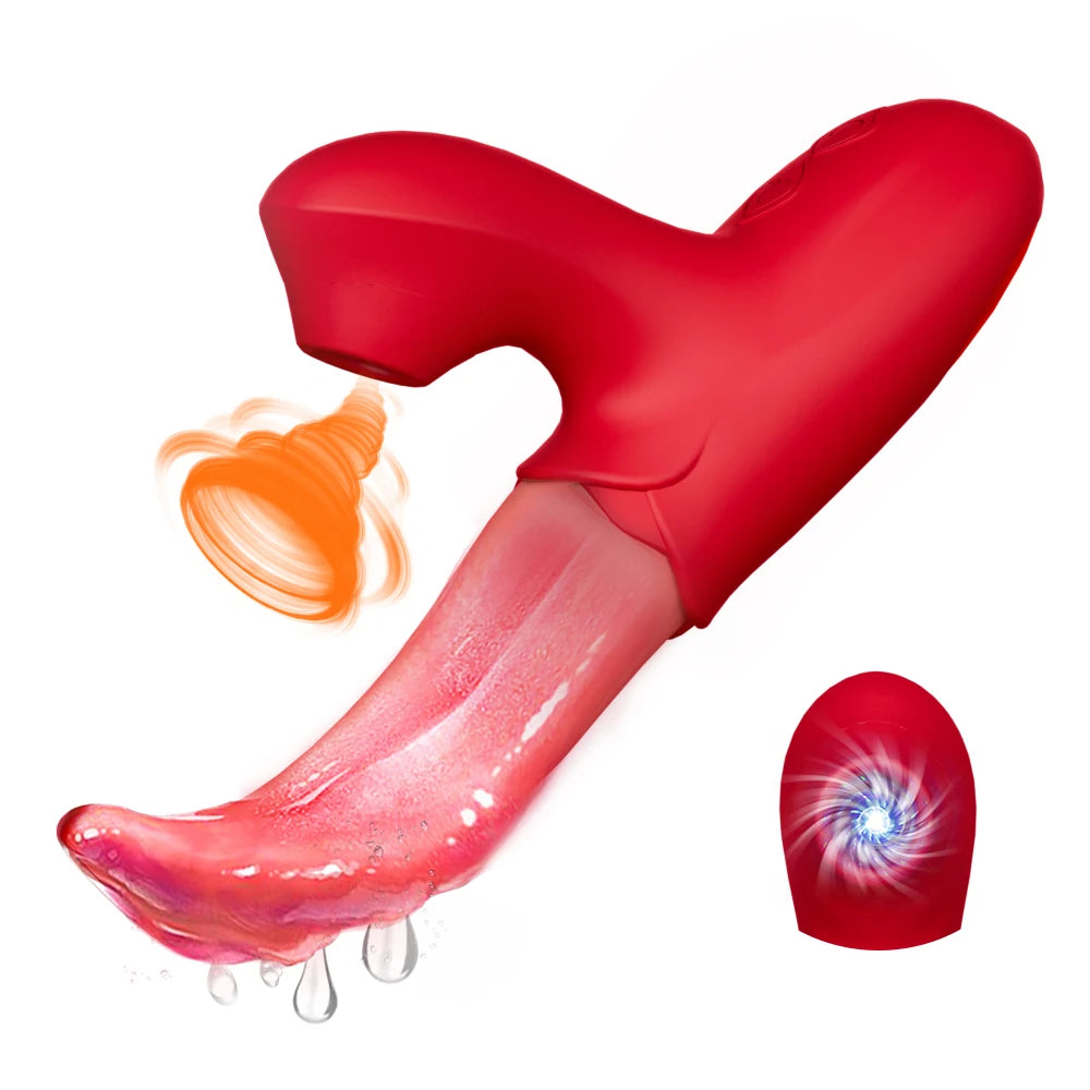 Sex Toys Tongue Licking Sucking Vibrator for Women Nipples Clit Sucker Anal Vibration Stimulation Female Masturbation Adult Good