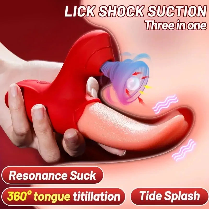 Sex Toys Tongue Licking Sucking Vibrator for Women Nipples Clit Sucker Anal Vibration Stimulation Female Masturbation Adult Good