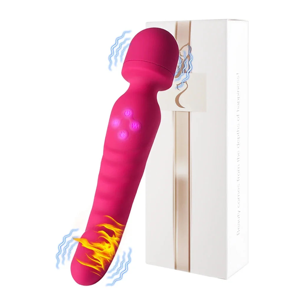 Seducción Total 3 en 1 – Varita Mágica con Dildo y Estimulador de Clítoris y Punto G