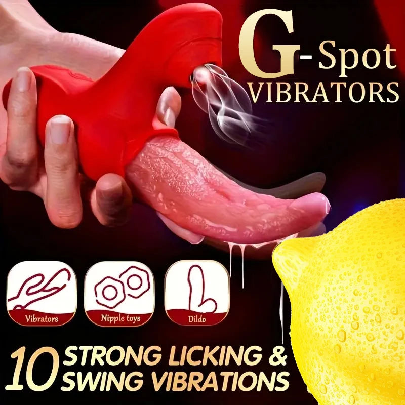Sex Toys Tongue Licking Sucking Vibrator for Women Nipples Clit Sucker Anal Vibration Stimulation Female Masturbation Adult Good
