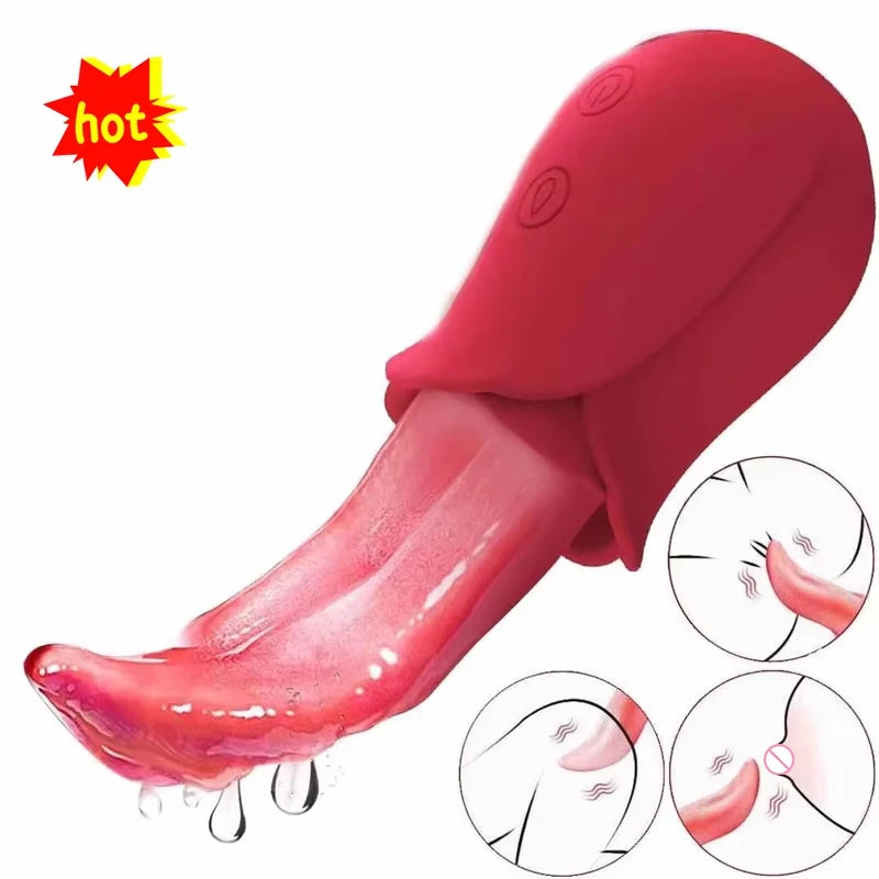 Sex Toys Tongue Licking Sucking Vibrator for Women Nipples Clit Sucker Anal Vibration Stimulation Female Masturbation Adult Good