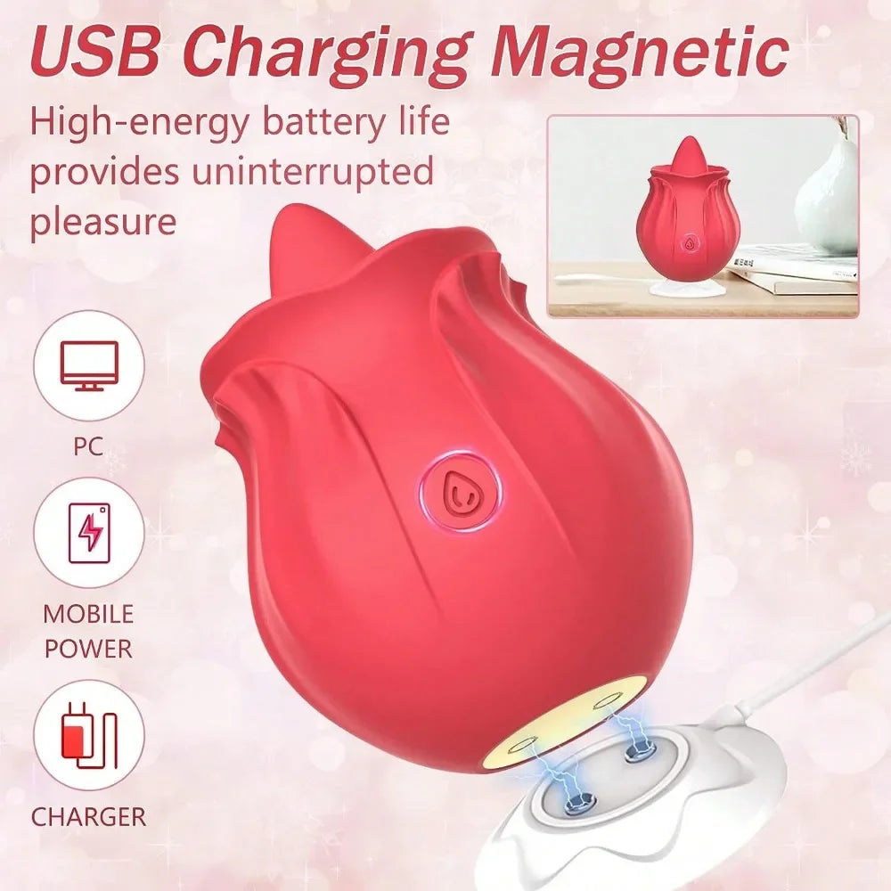 Lengua Rosa Mágica – Estimulador Femenino Premium